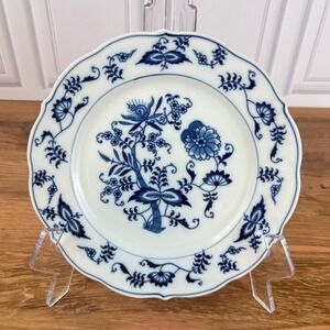 Blue Danube Cobalt Onion Pattern Salad Plate 8 3/4" Banner Stamp Pre-1976 EUC